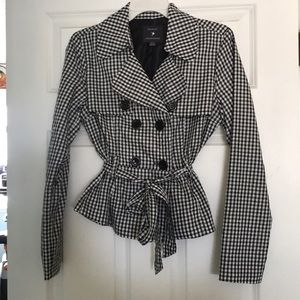 F21 Black & White Checkered Blazer